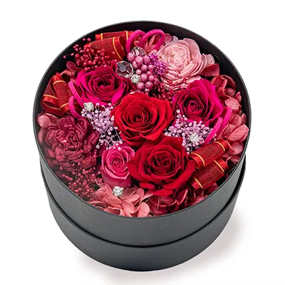 赤バラの上品なプリザーブドフラワーボックス 723045 ｜花キューピットの母の日 花のギフト・プレゼント特集2024